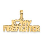 14k I HEART MY FIREFIGHTER Charm