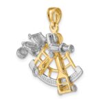 14k Two-tone 3-D Moveable Sextant Charm - Image 6