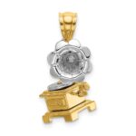 14K Two-Tone 3-D Moveable Phonograph Charm