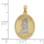 14k and White Rhodium Reversible CHILDS PRAYER Boy/NOW I LAY ME DOWN TO SLEEP Charm - Image 4