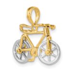 14k Two-tone 3-D Bicycle with Moveable Tires Charm - Image 5