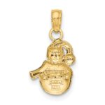 14k and White Rhodium Snowman Charm - Image 4