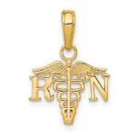 14K RN Registered Nurse Caduceus Charm