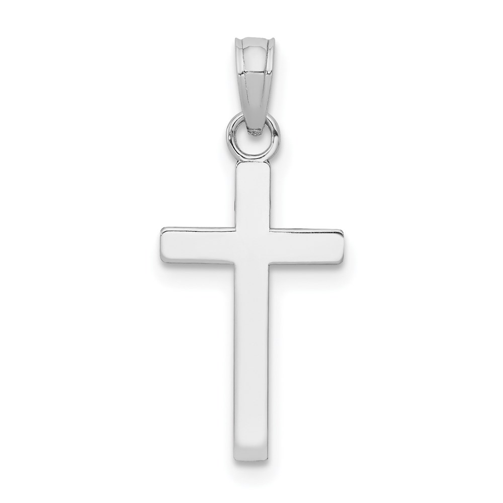 K9578W.jpg 14k White Gold Polished Cross Pendant - Image 1