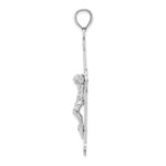 14K White Gold Crucifix Charm - Image 2