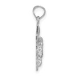 14k White Gold Crucifix Pendant - Image 2