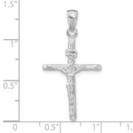 14k White Gold Crucifix Pendant - Image 3