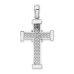 14k White Gold -X- Center Cross Charm - Image 4