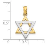 14K Two-Tone Star Of David Charm - Image 3