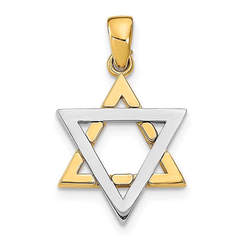 K9752.jpg 14K Two-Tone Star Of David Charm - Image 1