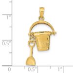 14K 3-D KEY WEST Pail and Shovel Pendant - Image 3