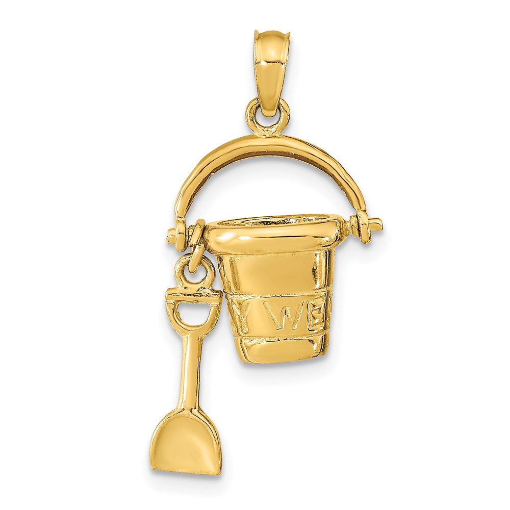 K9772.jpg 14K 3-D KEY WEST Pail and Shovel Pendant - Image 1