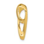 14K Polished Spiral Heart Slide Fits up to 3mm Regular/5mm Fancy or Reversible Omega - Image 2