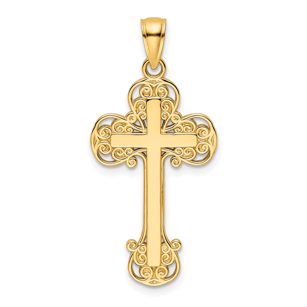 K9821.jpg 14K Polished Fancy Cross Pendant - Image 1