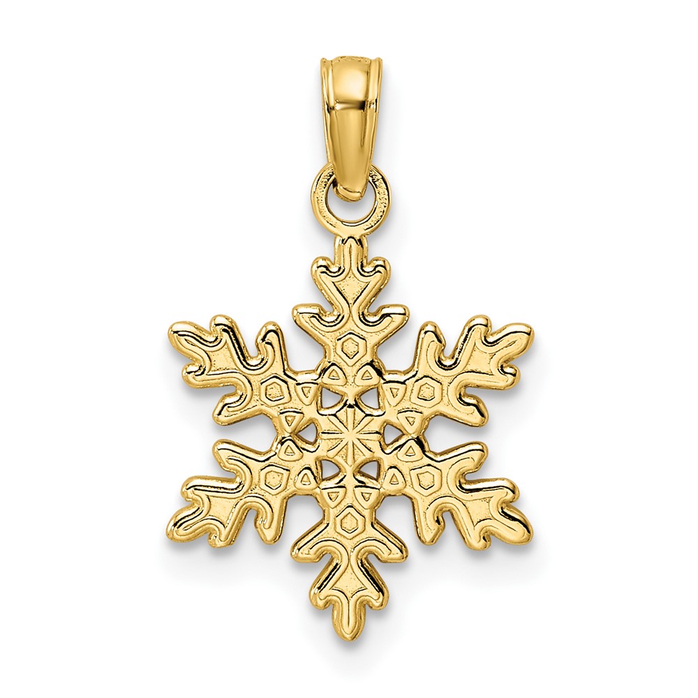 K9864.jpg 14K Polished Snowflake Pendant - Image 1