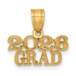 14k Polished 2026 GRAD Charm