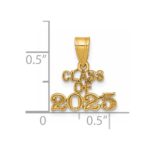 14k Polished Block CLASS OF 2025 Charm - Image 4