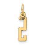 14k Small Elongated Number 5 Charm - Image 3