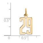 14k Small Elongated Number 29 Charm - Image 4