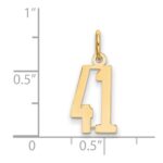 14k Small Elongated Number 41 Charm - Image 4