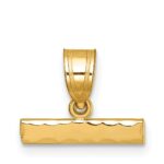 14k Large Diamond -cut Top Pendant