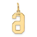 14k Medium Polished Number 6 Charm - Image 3