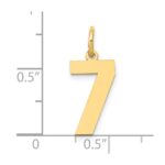 14k Medium Polished Number 7 Charm - Image 4