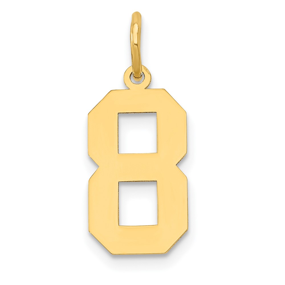 LM08.jpg 14k Medium Polished Number 8 Charm - Image 1
