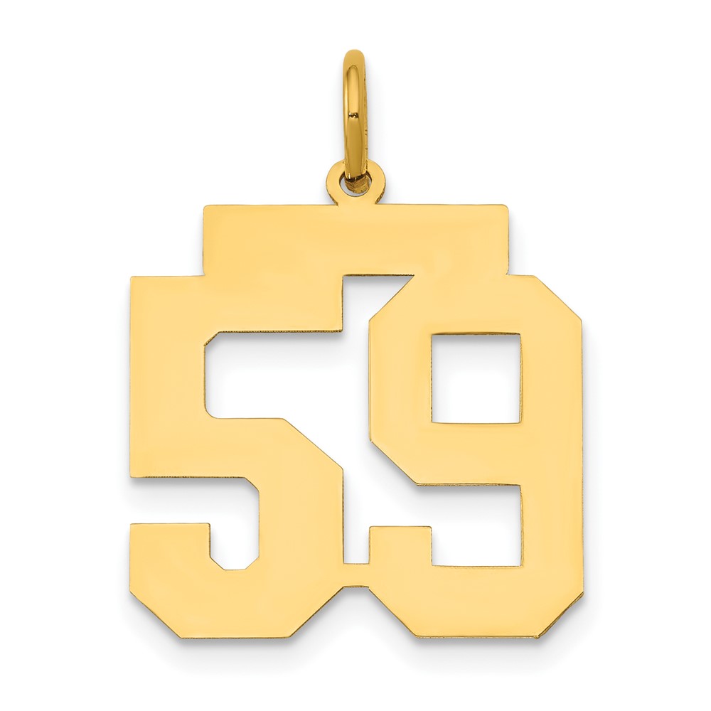 LM59.jpg 14k Medium Polished Number 59 Charm - Image 1