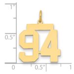 14k Medium Polished Number 94 Charm - Image 2