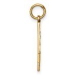 14k Large Brushed Diamond-cut Number 4 Charm - Image 2