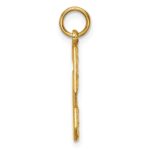 14k Large Brushed Diamond-cut Number 5 Charm - Image 2