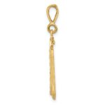 14k Large Brushed Diamond-cut Number 30 Charm - Image 2