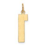 14k  Large Polished Number 1 Charm - Image 3