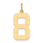 14k  Large Polished Number 8 Charm - Image 3