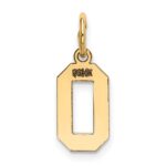 14k Small Polished Number 0 Charm - Image 3