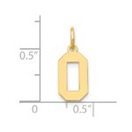 14k Small Polished Number 0 Charm - Image 4