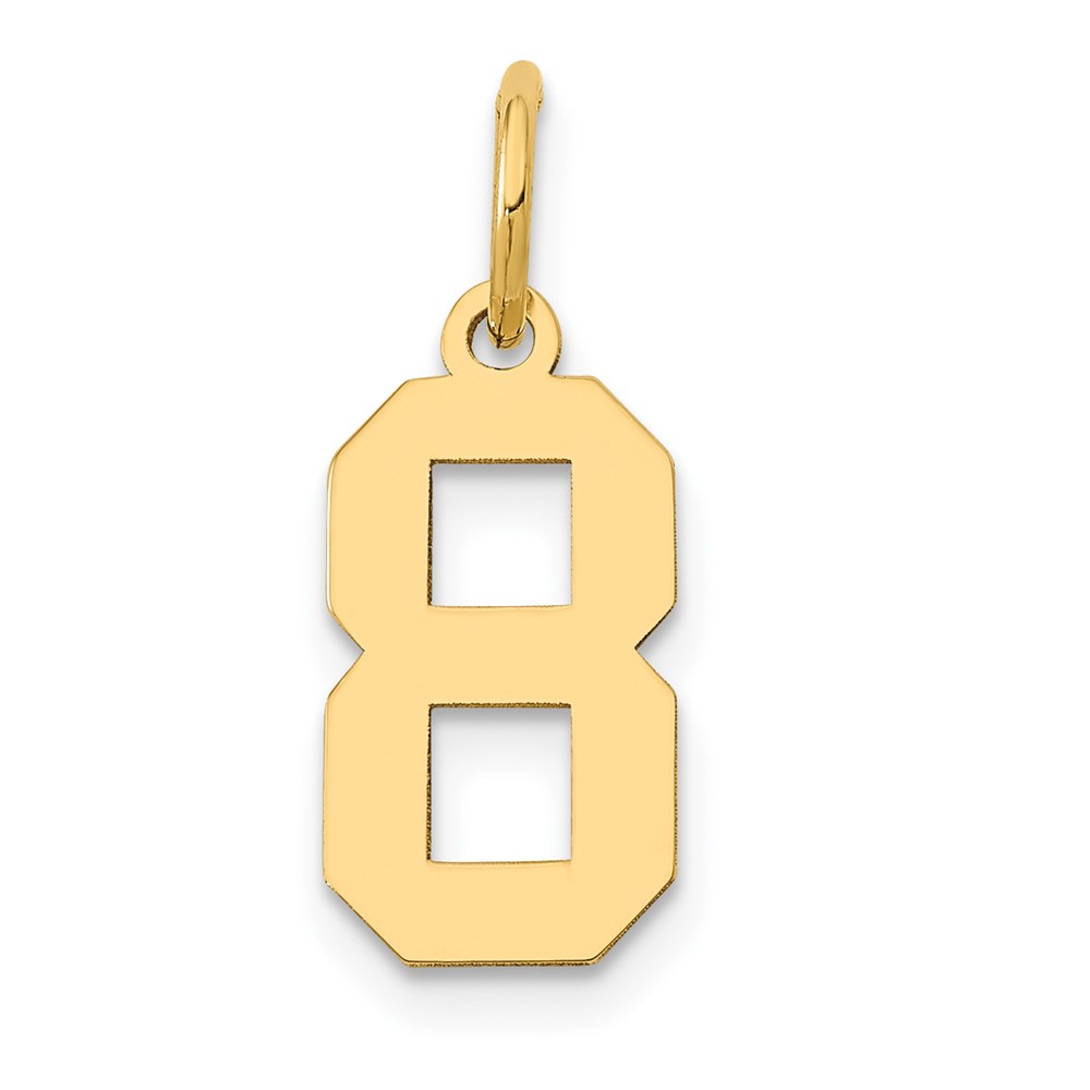 LS08.jpg 14k Small Polished Number 8 Charm - Image 1