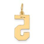 14k Medium Satin Number 5 Charm - Image 3