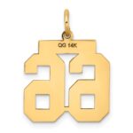 14k Medium Satin Number 66 Charm - Image 3