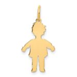 14k Plain Polished Small Boy Charm