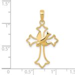 14k Dove Cross Pendant - Image 3