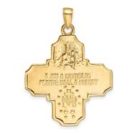 14k Polished Four-Way Medal Pendant - Image 3