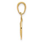 14k Polished Solid Saint Christopher Medal Round Charm - Image 2