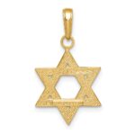 14k Solid Satin Star of David Charm - Image 3