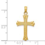 14k Fleur De Lis Cross Pendant - Image 3