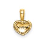 14K Polished Domed Concave Back Heart Charm - Image 3