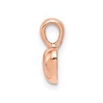 14K Rose Gold Polished Domed Concave Back Heart Charm - Image 2