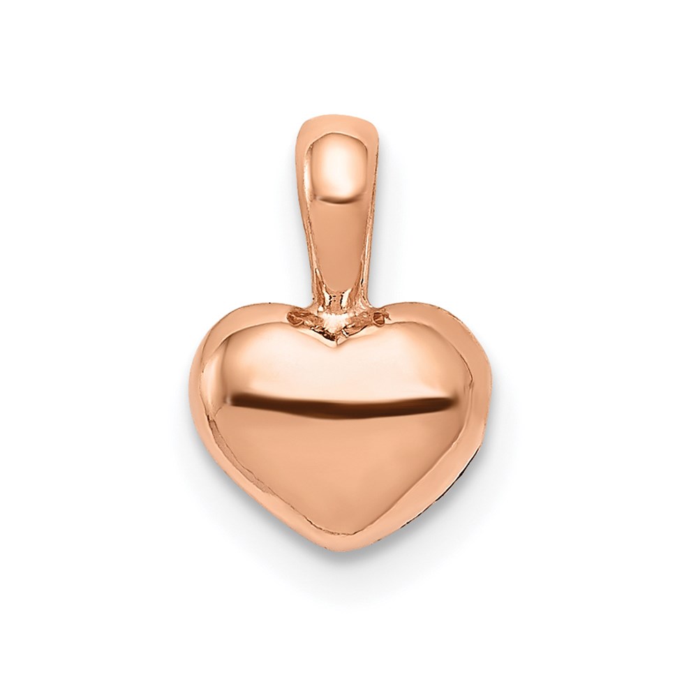 M2076R.jpg 14K Rose Gold Polished Domed Concave Back Heart Charm - Image 1