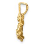 14k  3-D Satin and Diamond-Cut Angel Charm - Image 2